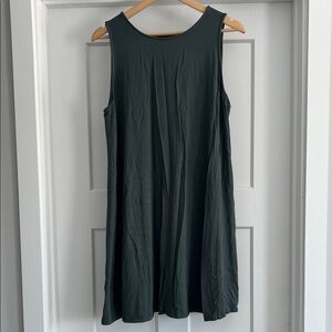 Sleeveless Flowing light Forrest Green Dress for Women - 218